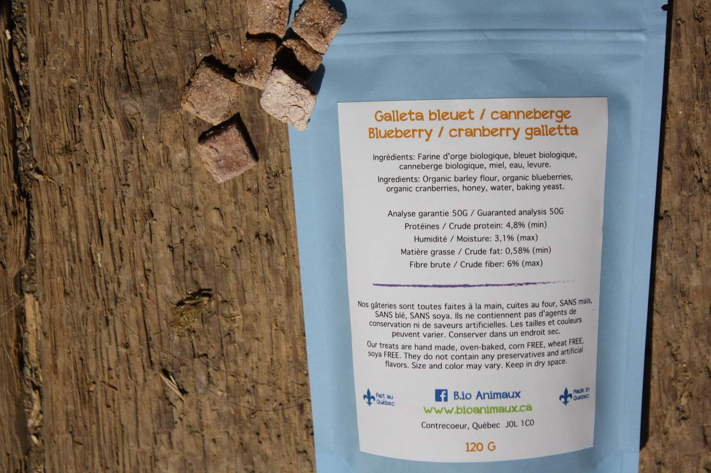 Gâteries pour chiens - Galleta bleuet et canneberge